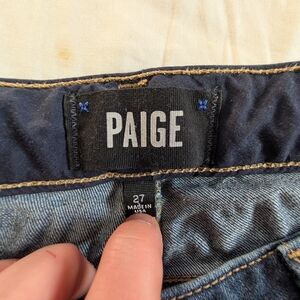 PAIGE Dark Blue Denim Jeans
